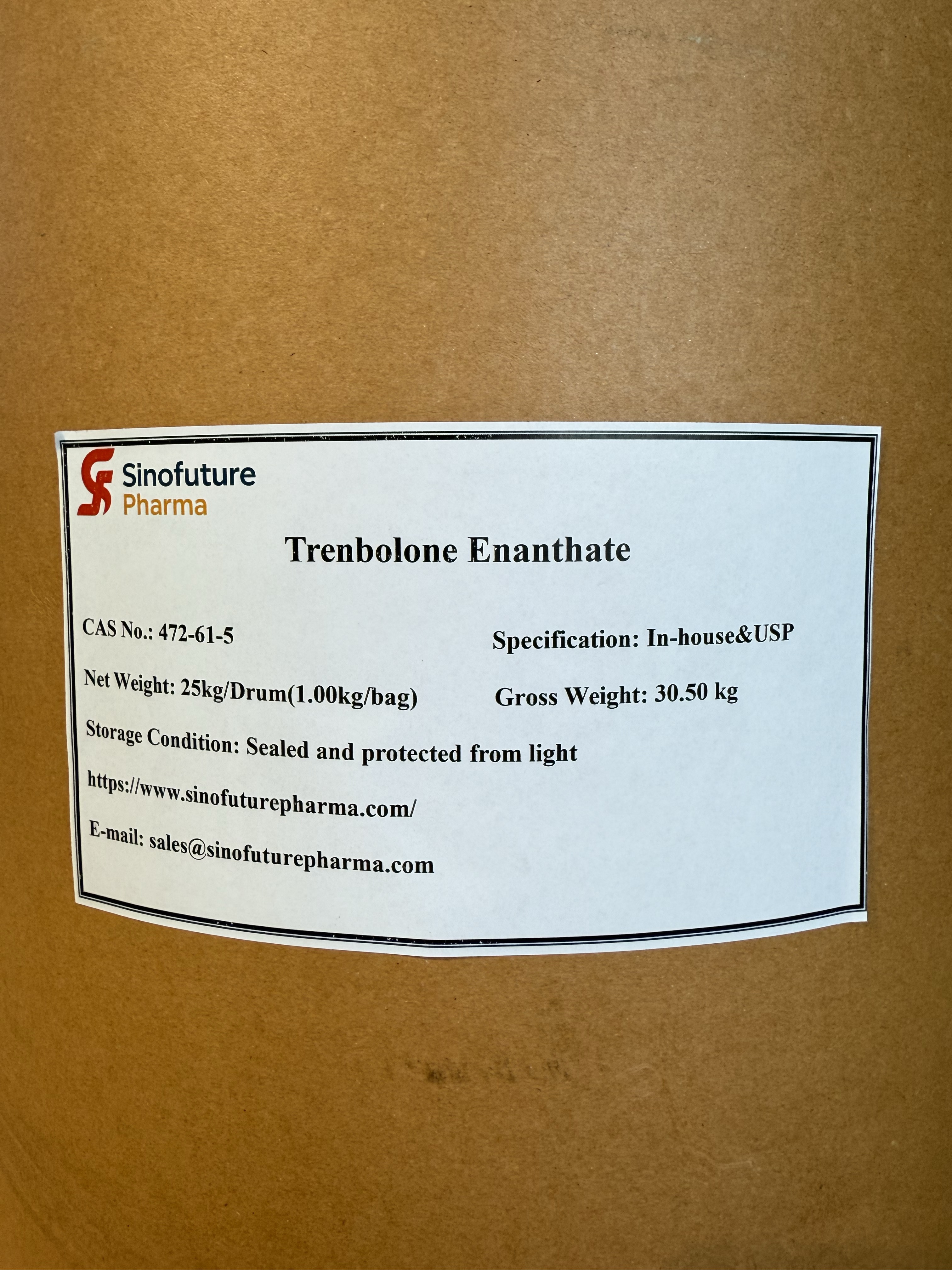 Trenbolone Enanthate CAS எண். 10161-35-8 உற்பத்தியாளர் | SINOFUTURE PHARMA விருப்பமான சப்ளையர்